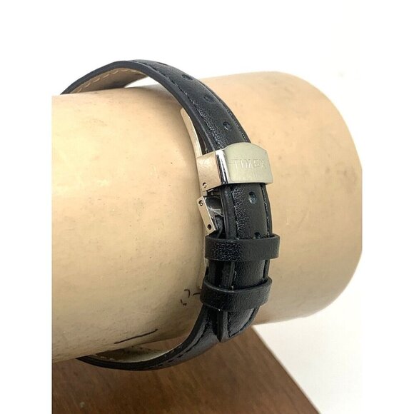 Timex Women's Watch TW2V69100 Indiglo Quartz White Dial Black Leather Ba… - Picture 10 of 14